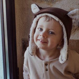 bonnet à oreilles LELIO grain de café