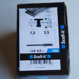 1 boite de 1000 rivets 3mm x 6mm SCELL-IT