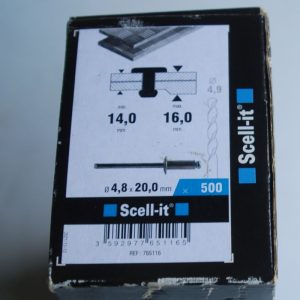 1 boite de 500 rivets 4,8mm x 20mm SCELL-IT