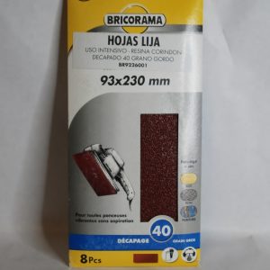 8 Patins ponceuse non perforé 93 x 230mm bois, métal grain 80 BRICORAMA