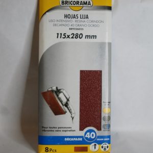 8 Patins ponceuse non perforé 115 x 280mm  grain 120 BRICORAMA