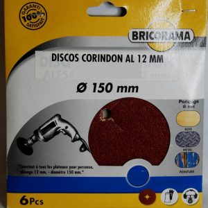 6 Disques fibre pour perceuse D.150 grain 40 BRICORAMA