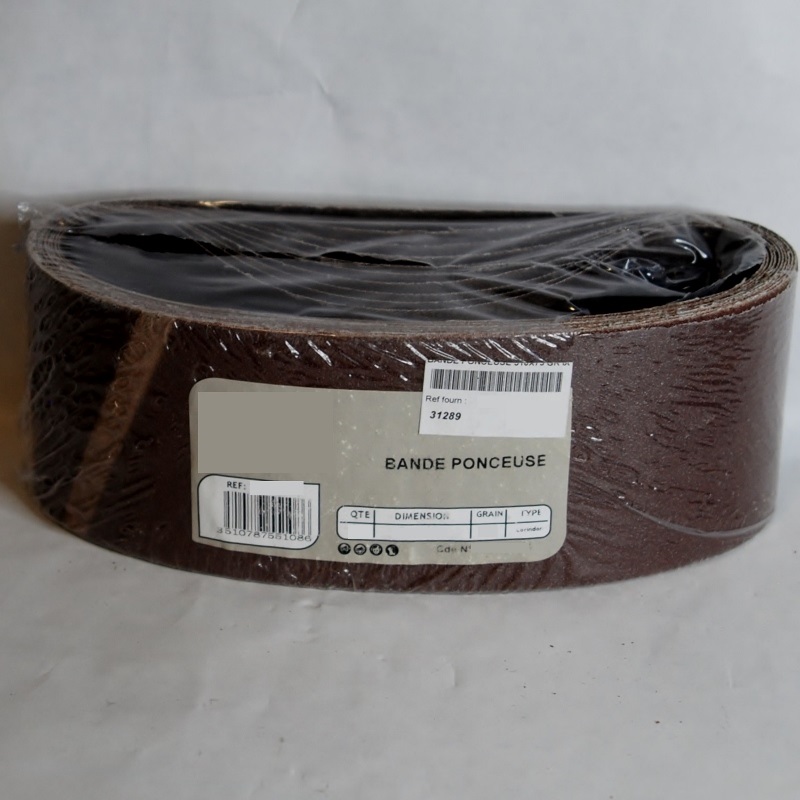 6 Bandes abrasive 75 x 457mm bois, métal grain 120 – Image 2