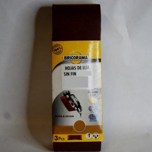 3 Bandes abrasive 75 x 510mm grain 120 BRICORAMA