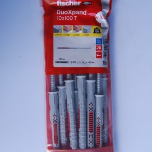 10 Chevilles rallongées DuoXpand 10 x 100 T en acier électrozingué Ref. 563122 FISCHER DAREX