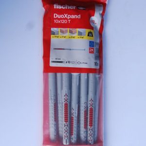 10 Chevilles rallongées DuoXpand 10 x 120 T en acier électrozingué Ref. 563123 FISCHER DAREX
