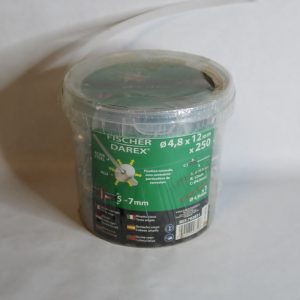 1 boite de 250 rivets 4,8mm x 12mm Tête large FISCHER DAREX