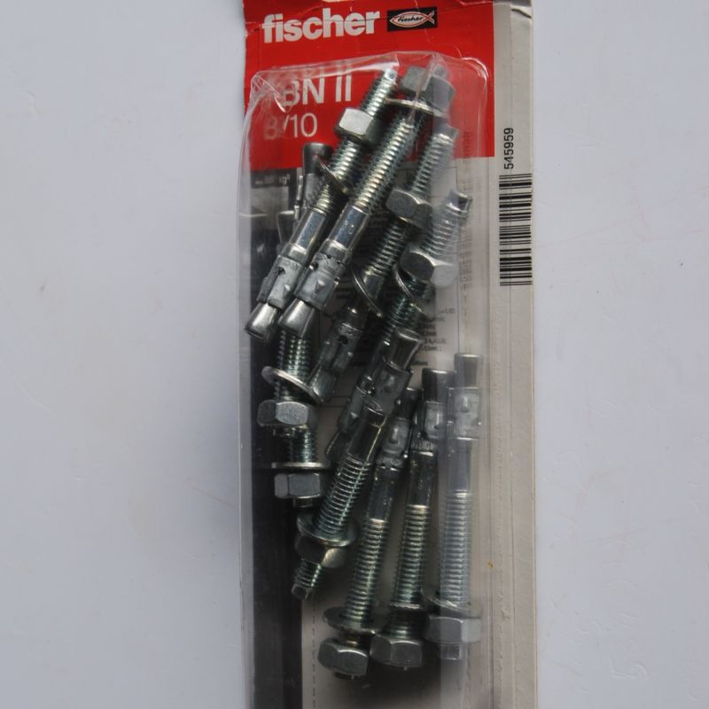 10 Goujons d’ancrage FBN II BP K 8/10 D.8 x 70mm . FISCHER ref. 545959