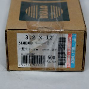 1 boite de 500 rivets 3,2mm x 12mm BRALO