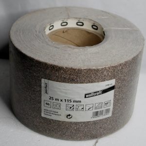 Rouleau abrasif WOLFCRAFT 115mm x 25m grain 40