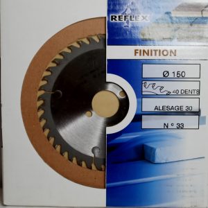 Lame Scie Circulaire REFLEX D.150mm Alésage 30mm 40 Dents