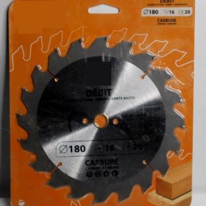 Lame Scie Circulaire  D.180mm Alésage 16mm 20 Dents