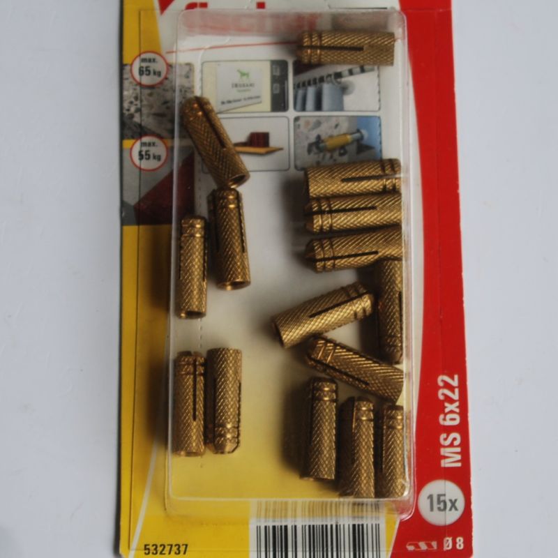 15 Chevilles en laiton fischer MS 6 x 22 K Ref. 532737 FISCHER