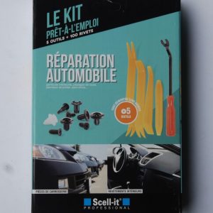 100 Rivets plastique+ 5 outils de pose Automobile SCELL-IT