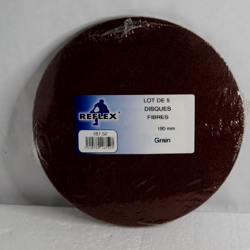 5 Disques fibre D.180 grain 120 REFLEX