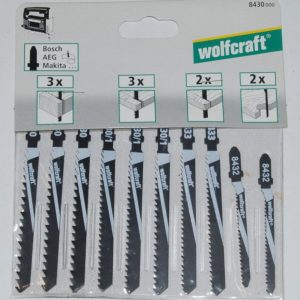 10 Lames Scie Sauteuse bois WOLFCRAFT Ref. 8430000. Attache en T