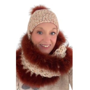 Hélènou Tricot Ensemble Tuque et Foulards