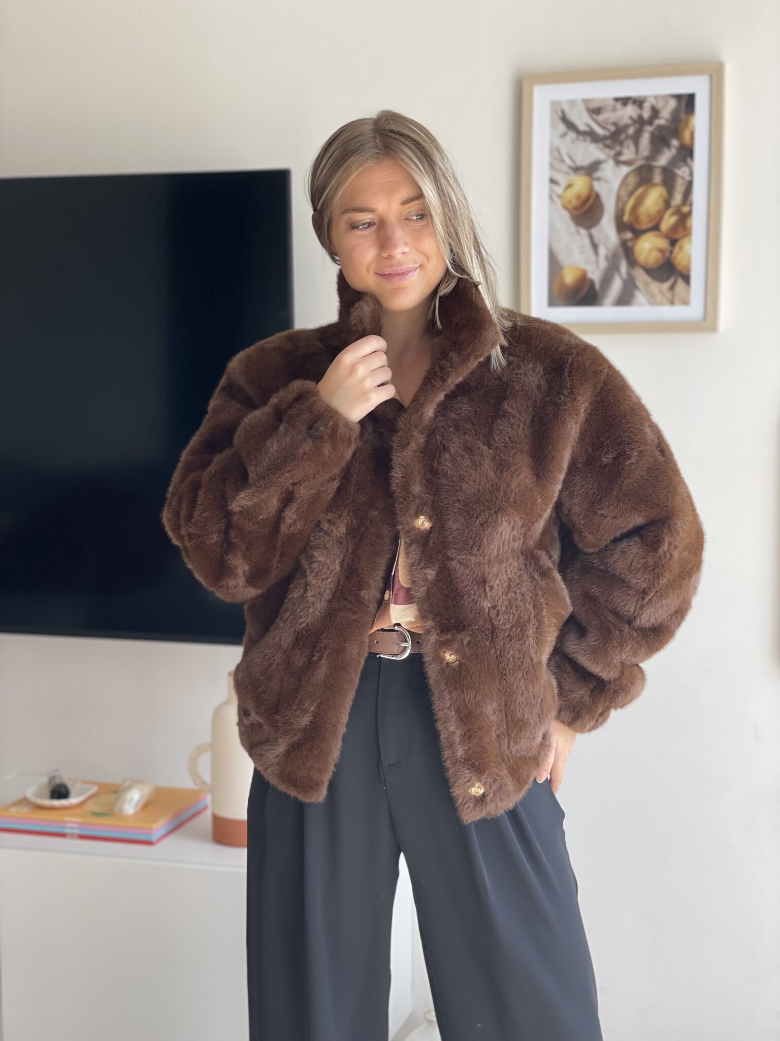 Veste Ted – Fausse Fourrure – Image 2