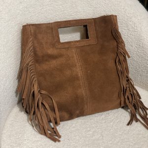 Sac à franges Daim Camel
