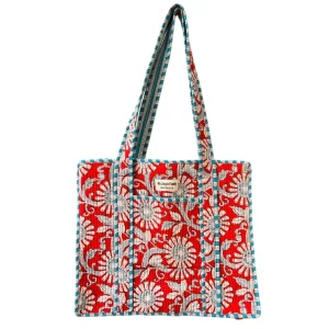 Cabas matelassé | Rouge Éclatant