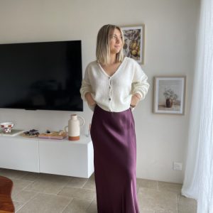 Jupe Agathe Bordeaux