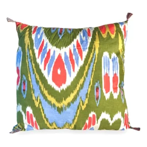 Housse de Coussin Ikat | Kaki