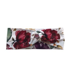 Bandeau Torsade Fleuri Fond Blanc