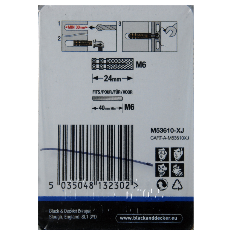 10 Chevilles femelles laiton M6 x 24 mm pour matériaux plein ref. M53610-XJ MOLLY – Image 3