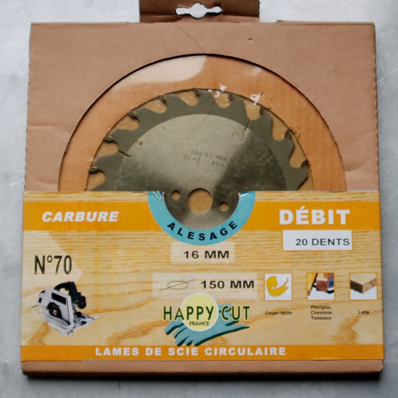 Lame Scie Circulaire HAPPY CUT D.150mm Alésage 16mm 20 Dents – Image 2