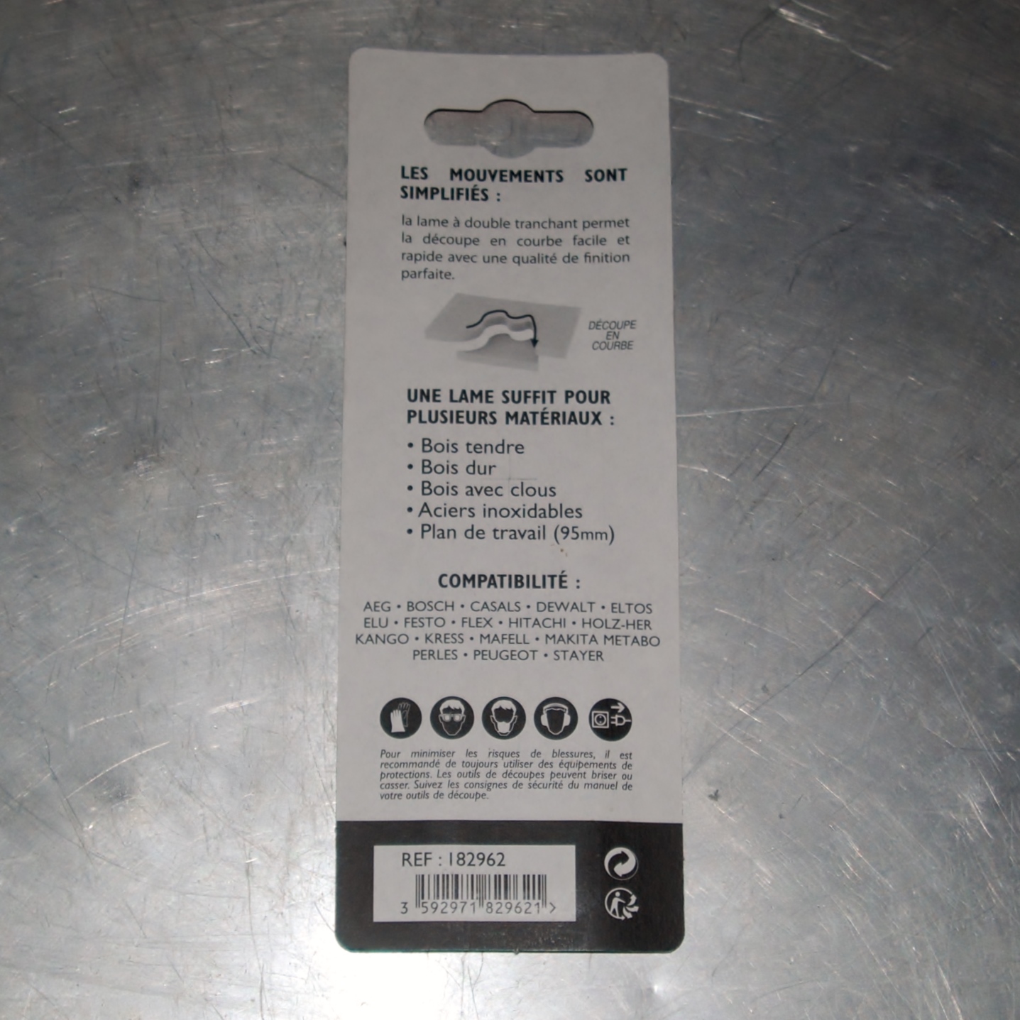 2 Lames Scie Sauteuse Bi-métal double dentition Bois et Inox SMARTOOL. Attache en T – Image 3