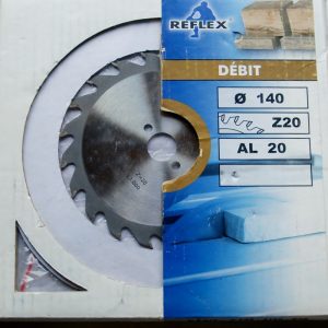 Lame Scie Circulaire REFLEX D.140mm Alésage 20mm 20 Dents
