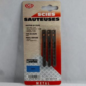 3 Lames Scie Sauteuse SCID métal. Attache pour MAKITA