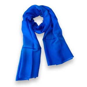 Blue silk scarf Cuitzeo