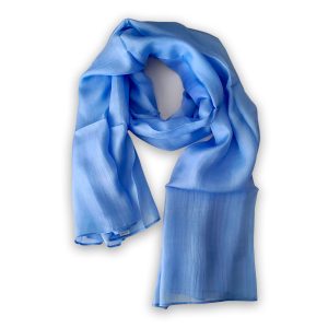 Blue silk scarf Cassis