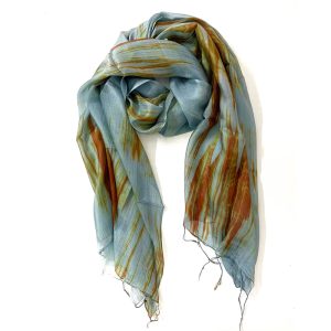 Grey and brown silk scarf Inagua
