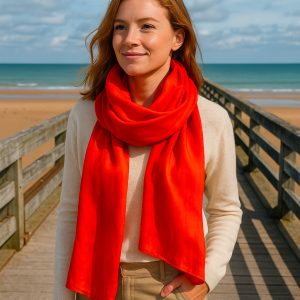 Orange silk scarf Berkane