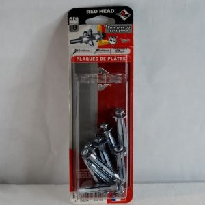 10 Chevilles métalliques KLIX Plaques de plâtres 8 x 45mm. avec vis M5 RED HEAD