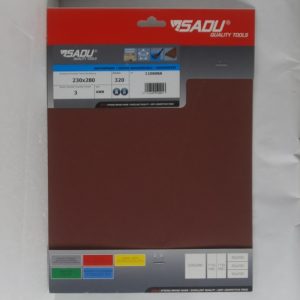 3 Feuilles papier Corindon brun 230 x 280 grain 320 SADU