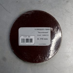 5 Disques fibre D.115 grain 36/80/120