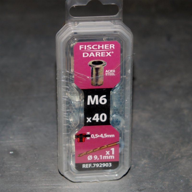 1 Boite d’écrous à sertir acier M.6 FISCHER DAREX – Image 2