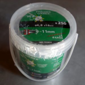 1 boite de 250 rivets 4,8mm x 16mm Tête large FISCHER DAREX